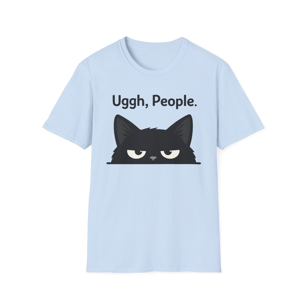 Uggh, People. Cat T-Shirt — Funny Grumpy Cat Graphic Tee for Cat Lovers