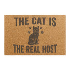 Doormat — "The Cat Is The Real Host" Cat Lover Welcome Mat