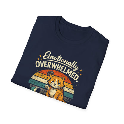 T-Shirt — "Emotionally Overwhelmed, Cat Still Wants Attention" Cute Vintage Cat Tee
