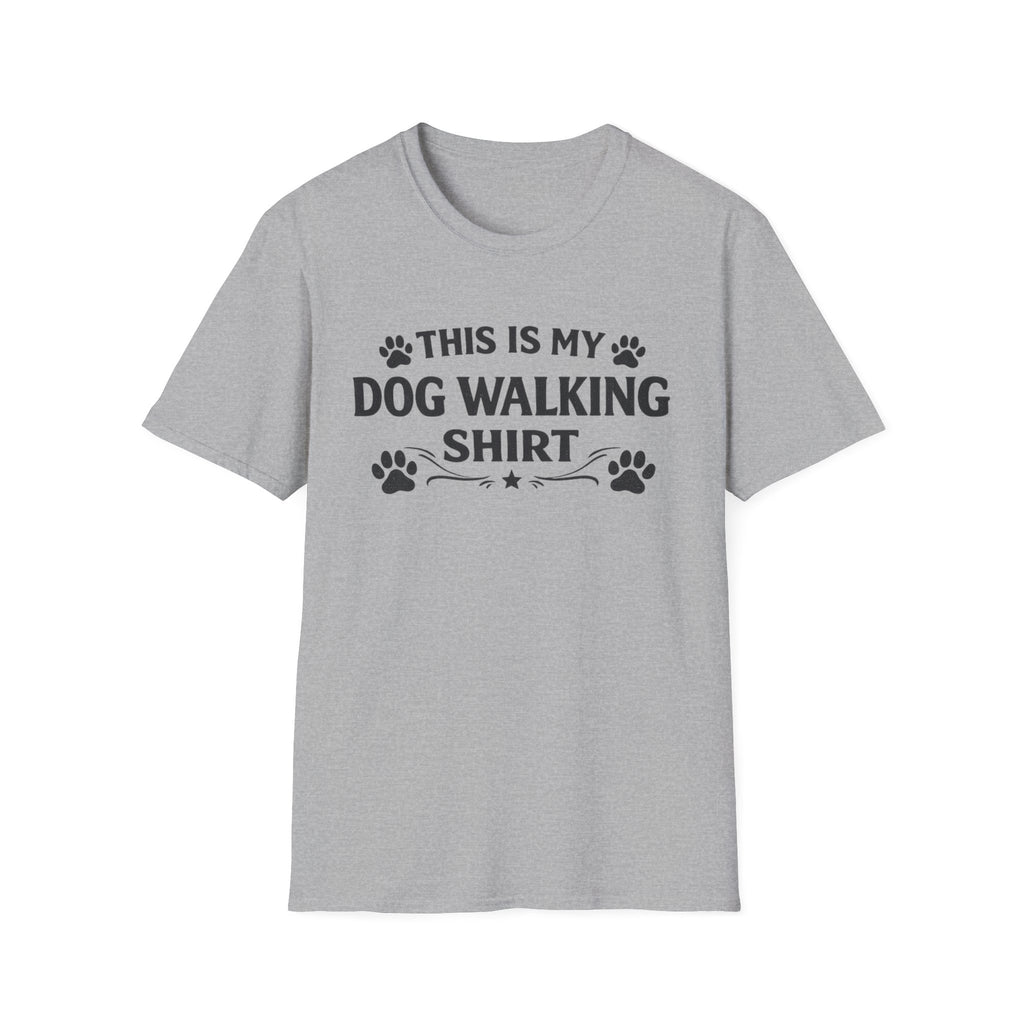 Dog Walking T-Shirt — "This Is My Dog Walking Shirt" Paw Print Tee