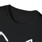 Cat Face Heart Nose T-Shirt — Cute Minimal Graphic Tee for Cat Lovers