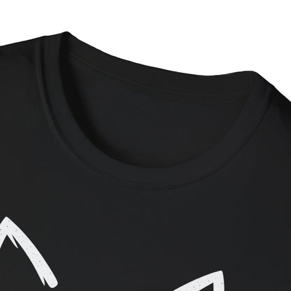 Camiseta con cara de gato y nariz de corazón: una linda camiseta con gráficos minimalistas para amantes de los gatos