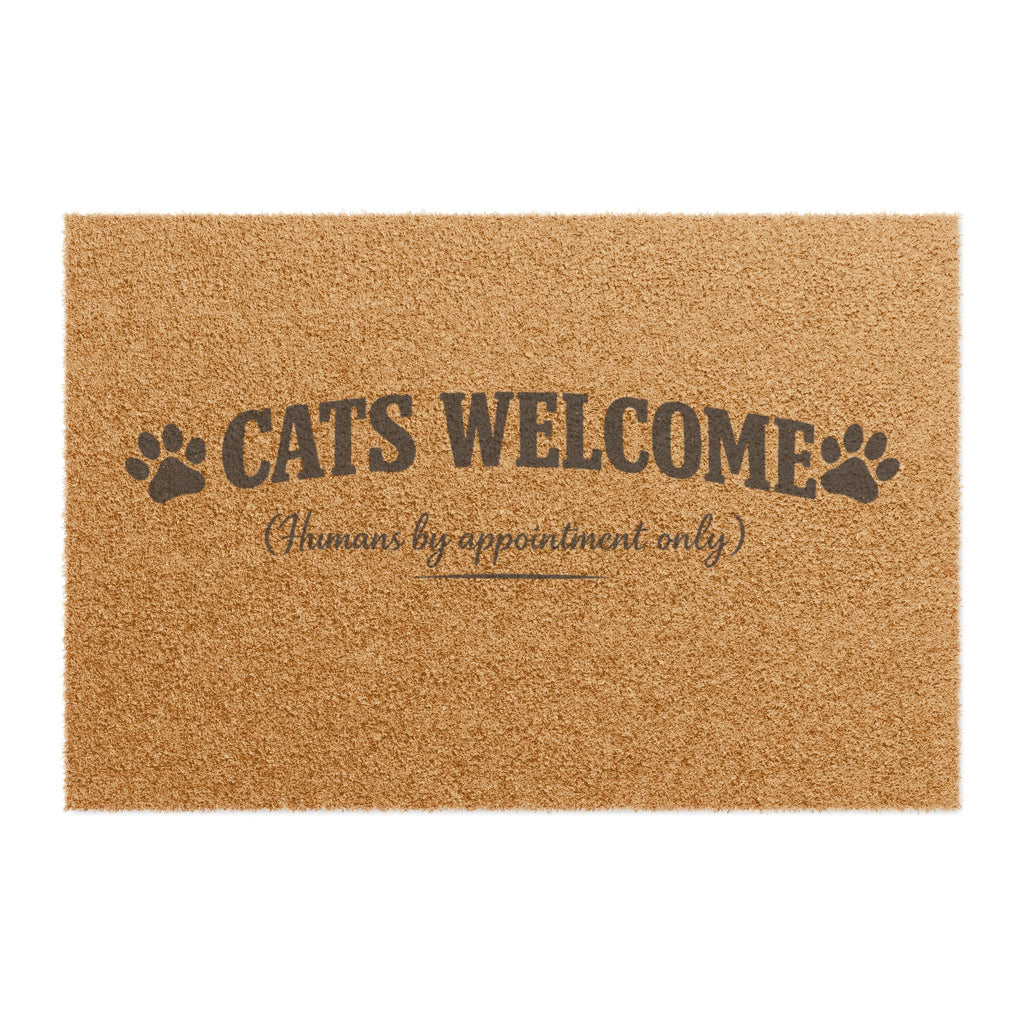 Cats Welcome Doormat — "Humans by Appointment Only" Funny Cat Lover Welcome Mat