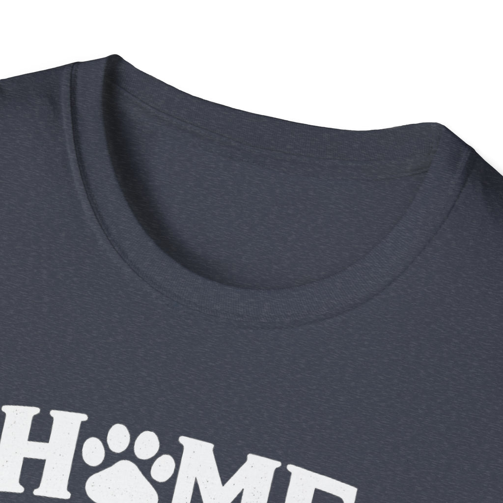 T‑Shirt — "Home Is Where the Paw Prints Lead To" Pet Lover Graphic Tee