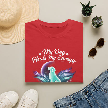 My Dog Heals My Energy T-Shirt — Spiritual Dog Lover Tee