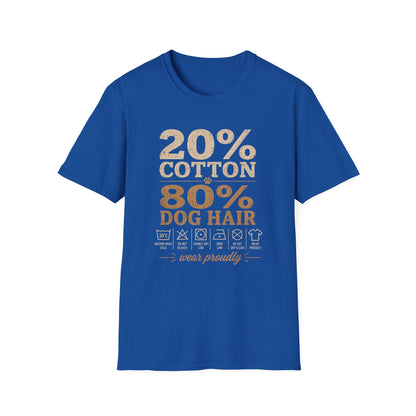 Dog Mom T-Shirt — 20% Cotton 80% Dog Hair Graphic Tee