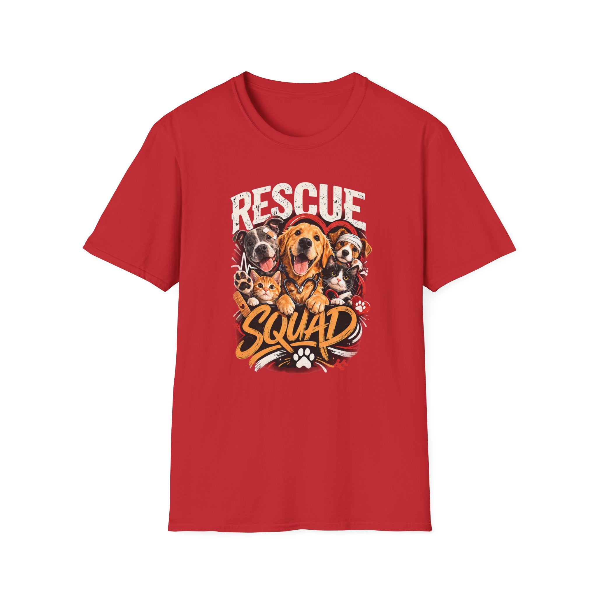 Rescue Squad T-Shirt - Cute Rescue Dogs Graphic Tee for Animal Lovers