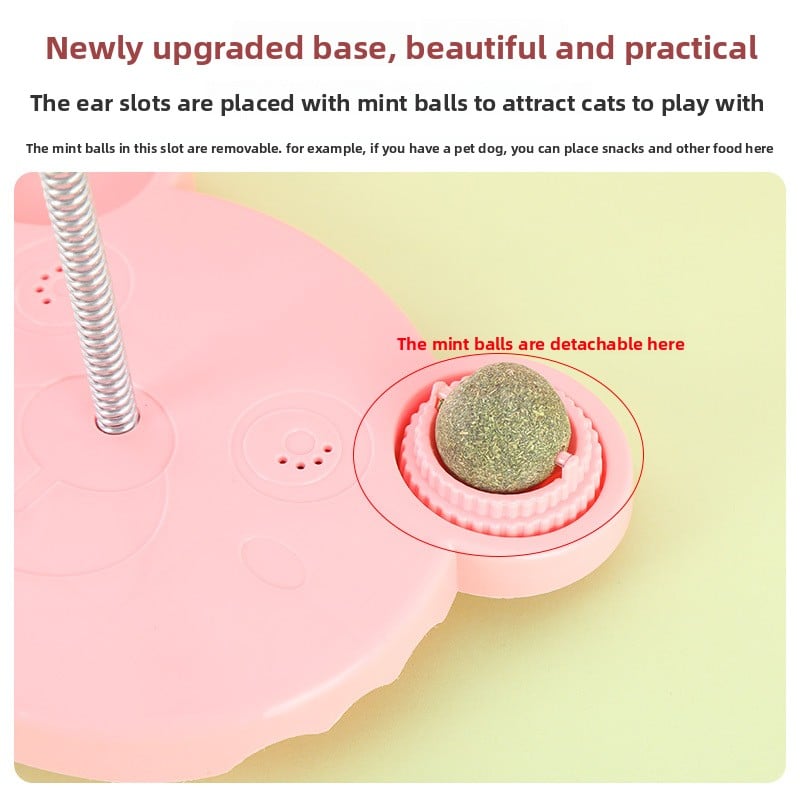 Throwing the cat a ball to distract it while avoiding feeding it