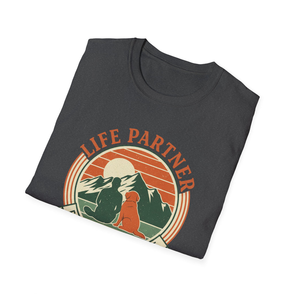 Life Partner Dog T-Shirt — "Established Since Day One" Retro Camping Tee