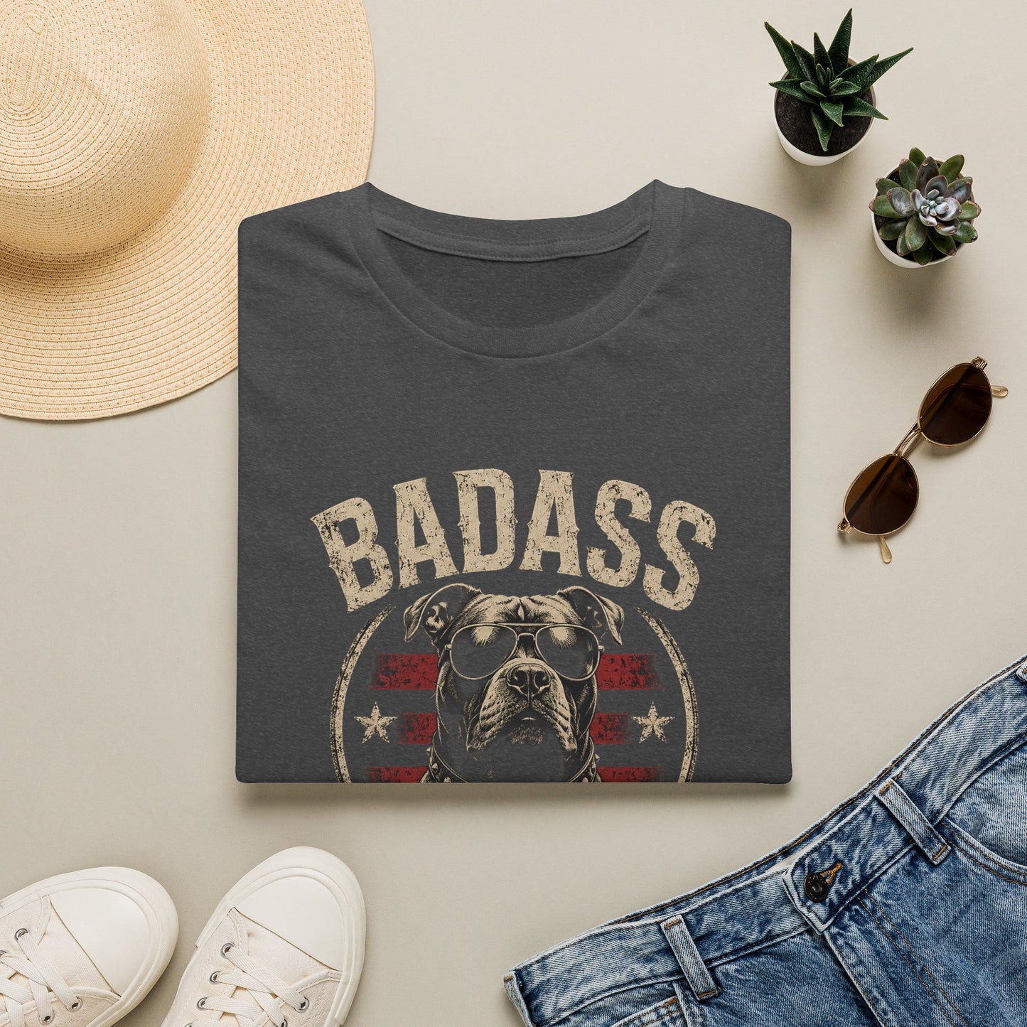 Badass Dog Inside T-Shirt — Funny Paw & Bulldog Graphic Tee for Dog Lovers