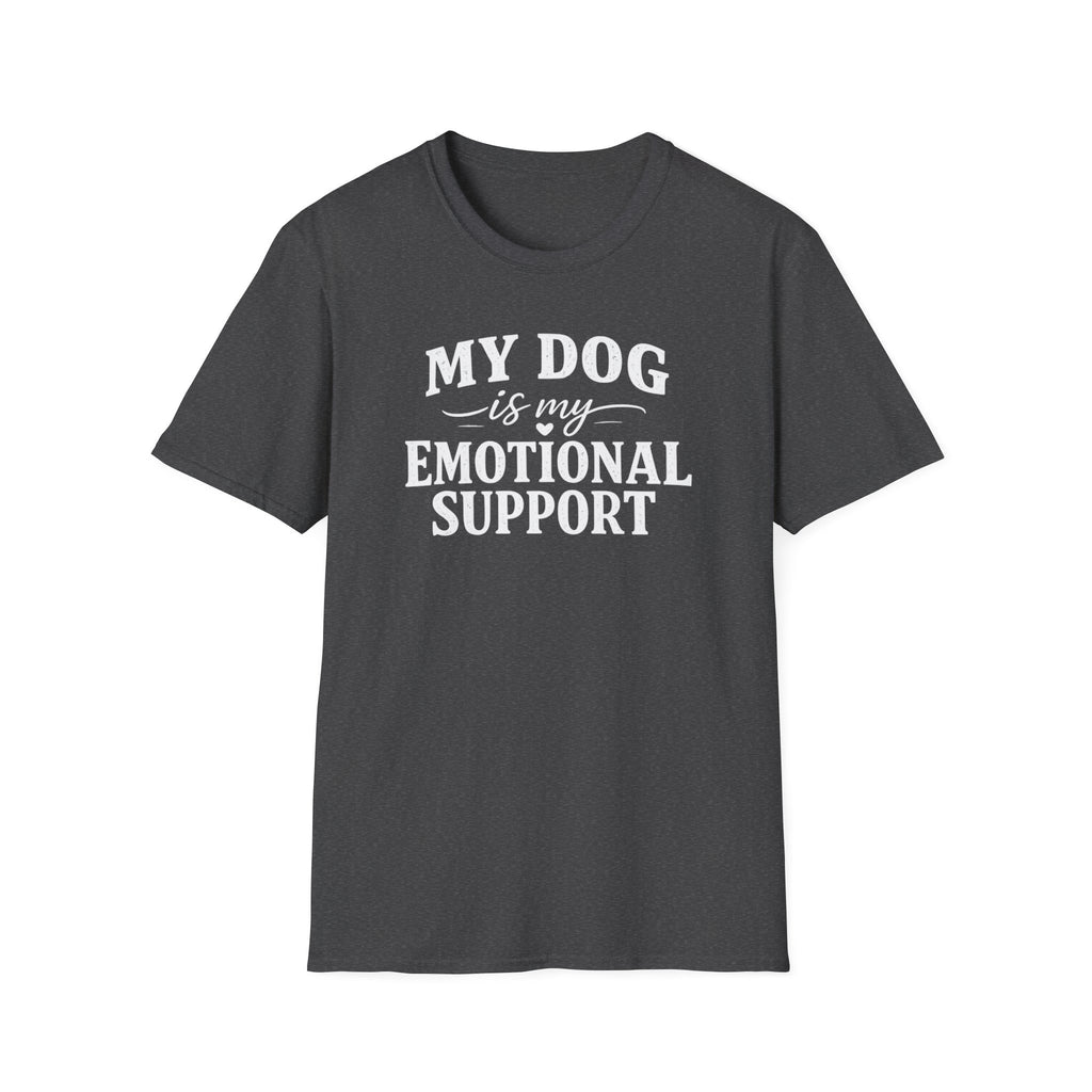 Dog Lover T-Shirt — "My Dog Is My Emotional Support" Graphic Tee