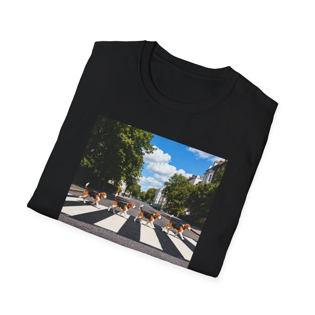 Camiseta parodia de Abbey Road de Los Beagles