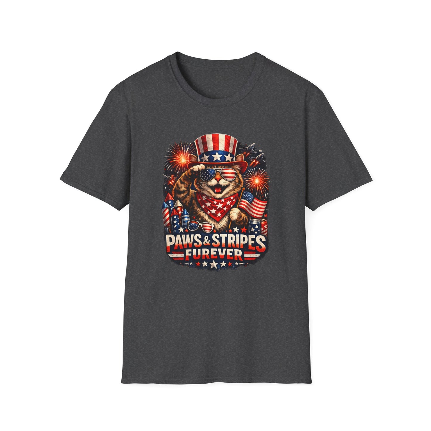 Patriotic Paws T-Shirt — “Paws & Stripes Forever” 4th of July Graphic Tee