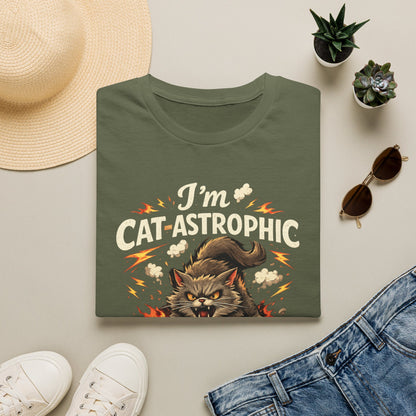 Cat-Astrophic T-Shirt — Funny Angry Cat Graphic Tee