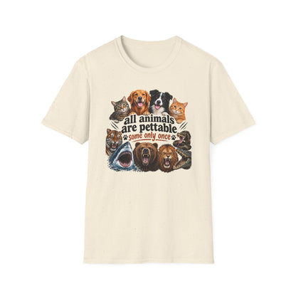 All Animals Are Pettable T-Shirt – Funny Animal Lover Tee