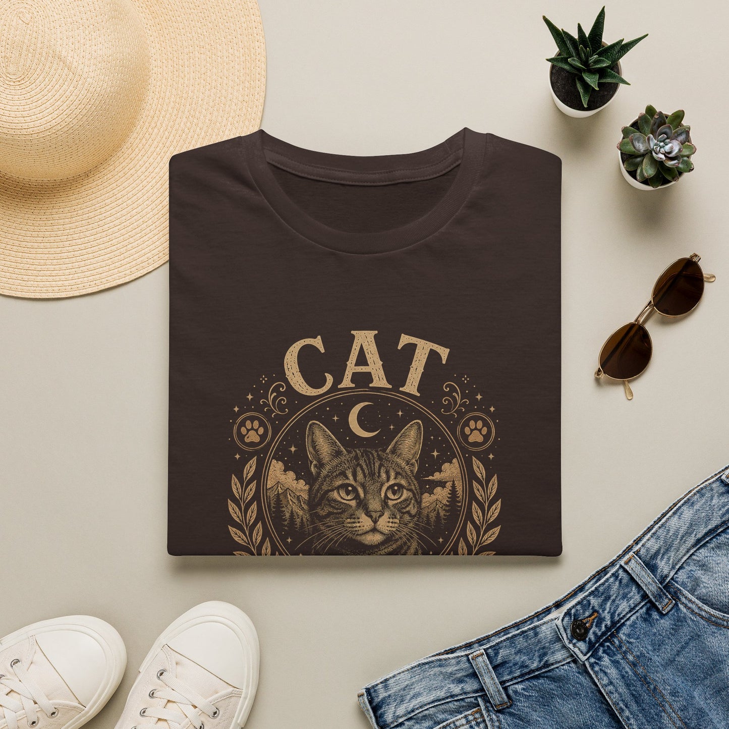 Cat Society T-Shirt — Vintage Cat Crest Graphic Tee