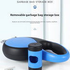 Correa retráctil automática para perros con soporte para bolsas de basura 