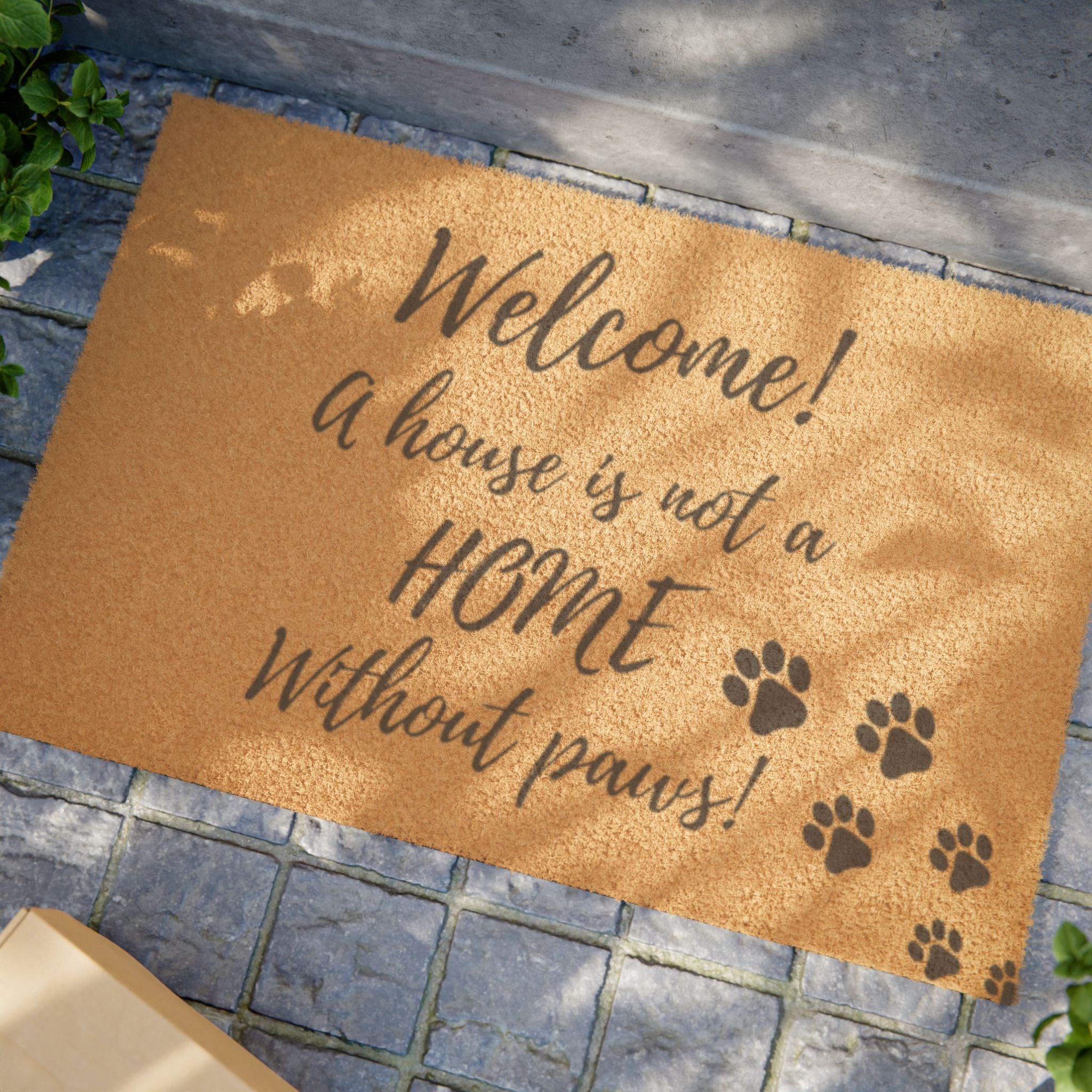 Welcome! A House Is Not A Home Without Paws Doormat