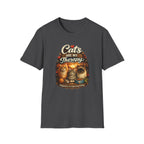 Cats Are My Therapy T-Shirt — Vintage Cozy Cat Lover Tee
