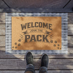 Welcome Join the Pack Doormat – Paw Print Entry Mat for Pet Lovers