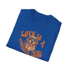 T-Shirt — "Love Is a Powerful Thing" Golden Retriever Graphic Tee