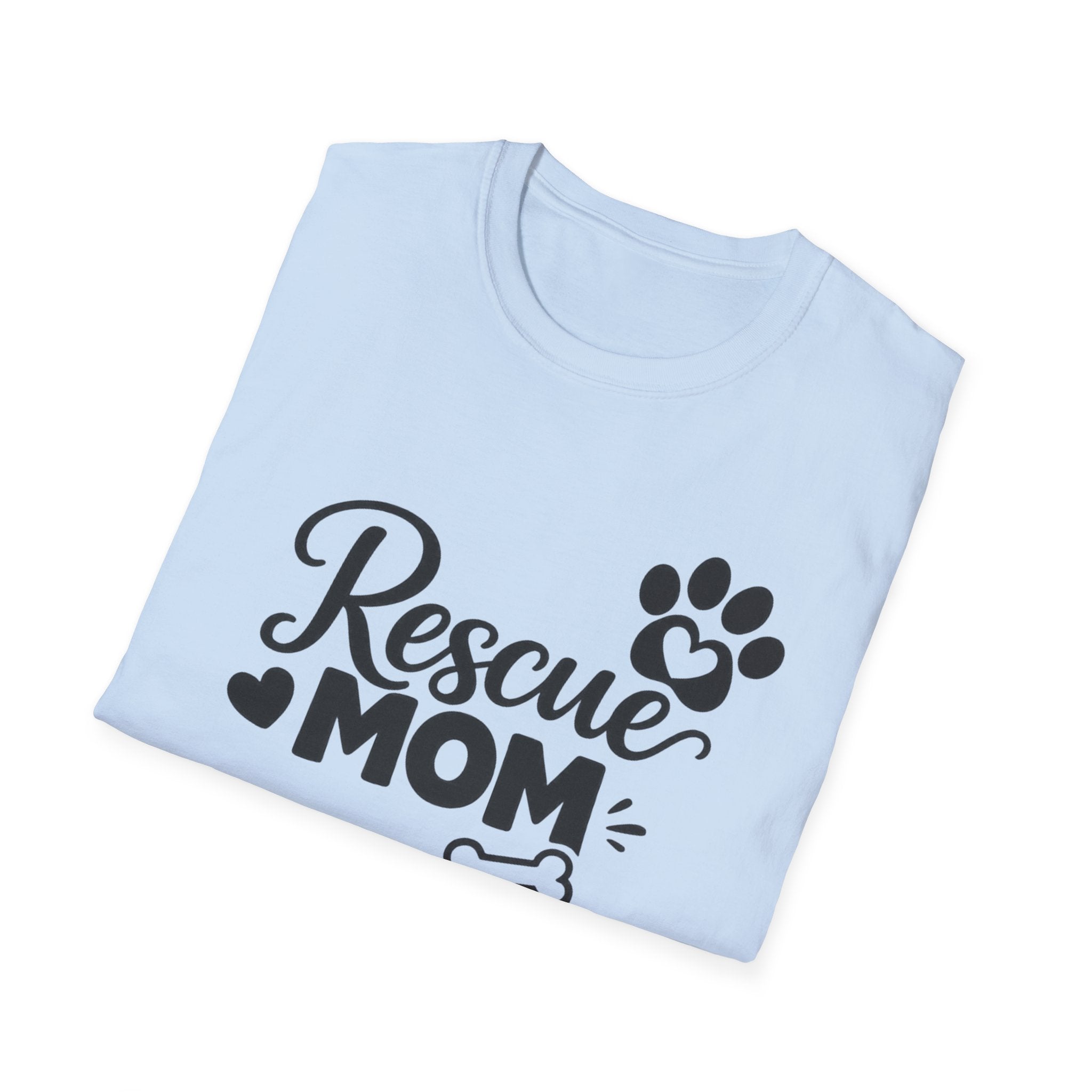 Camiseta Rescue Mom: Linda camiseta con estampado de perro rescatado para mamás de mascotas