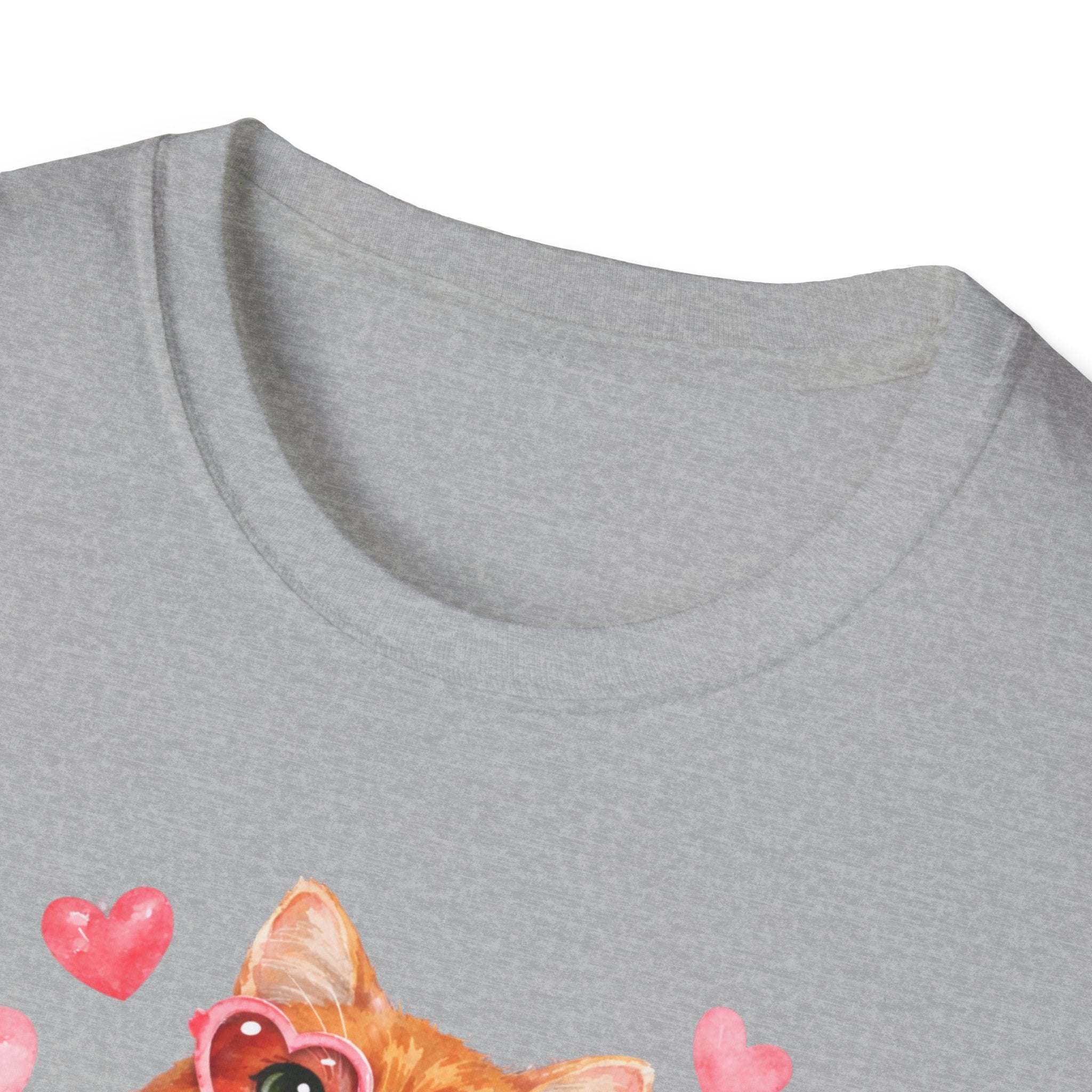 Cat Mama T-Shirt — Cute Cat with Hearts Graphic Tee for Cat Lovers