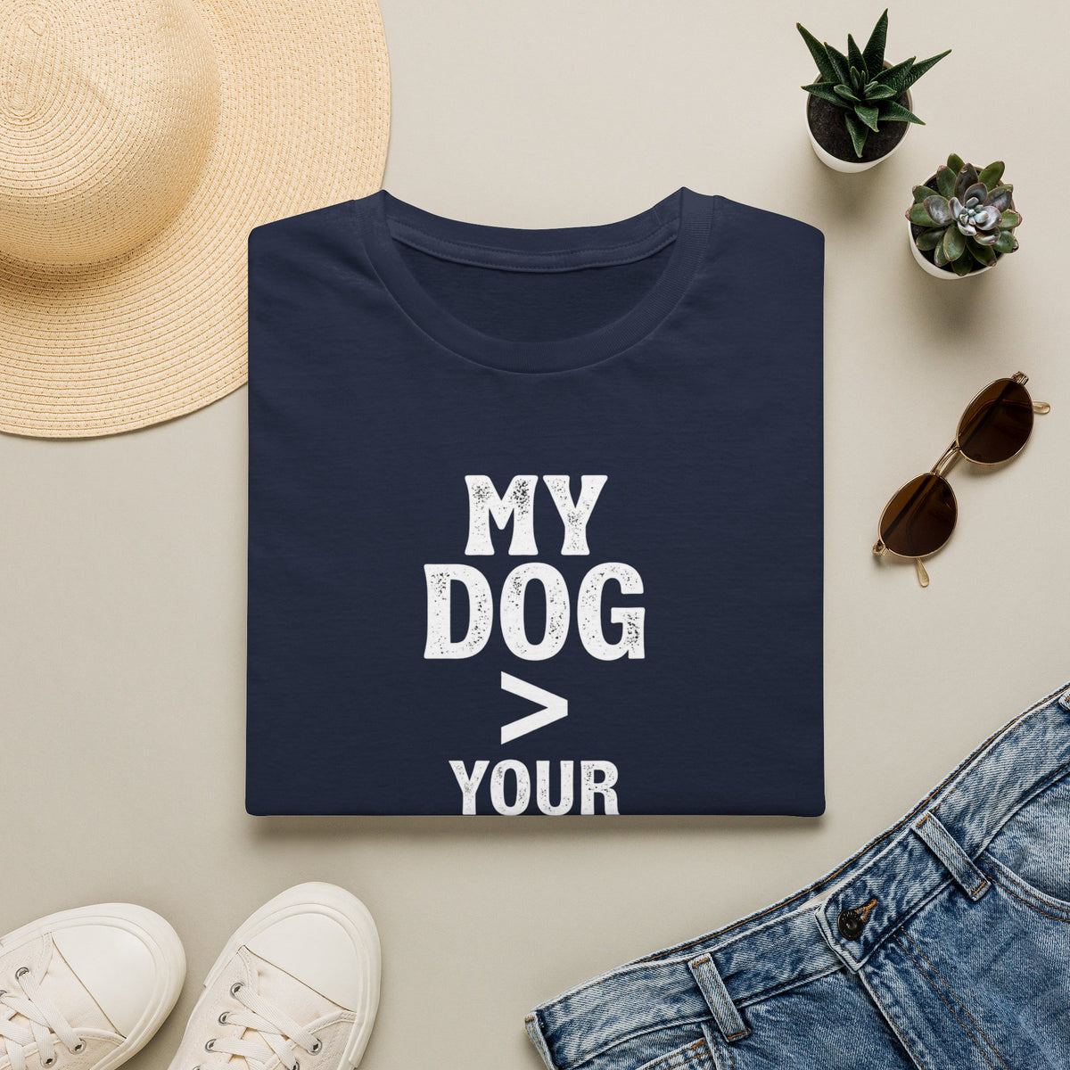 Dog Lover T-Shirt — "My Dog > Your Opinion" Funny Pet Lover Graphic Tee