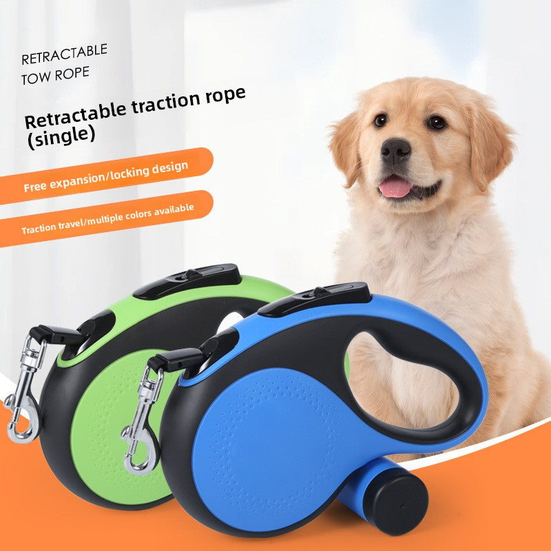 Correa retráctil automática para perros con soporte para bolsas de basura 