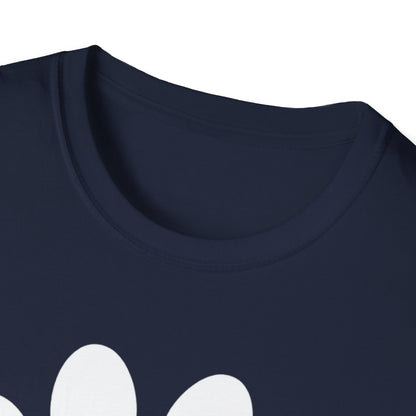 Think Pawsitive Paw Print T-Shirt — Positive Pet Lover Tee