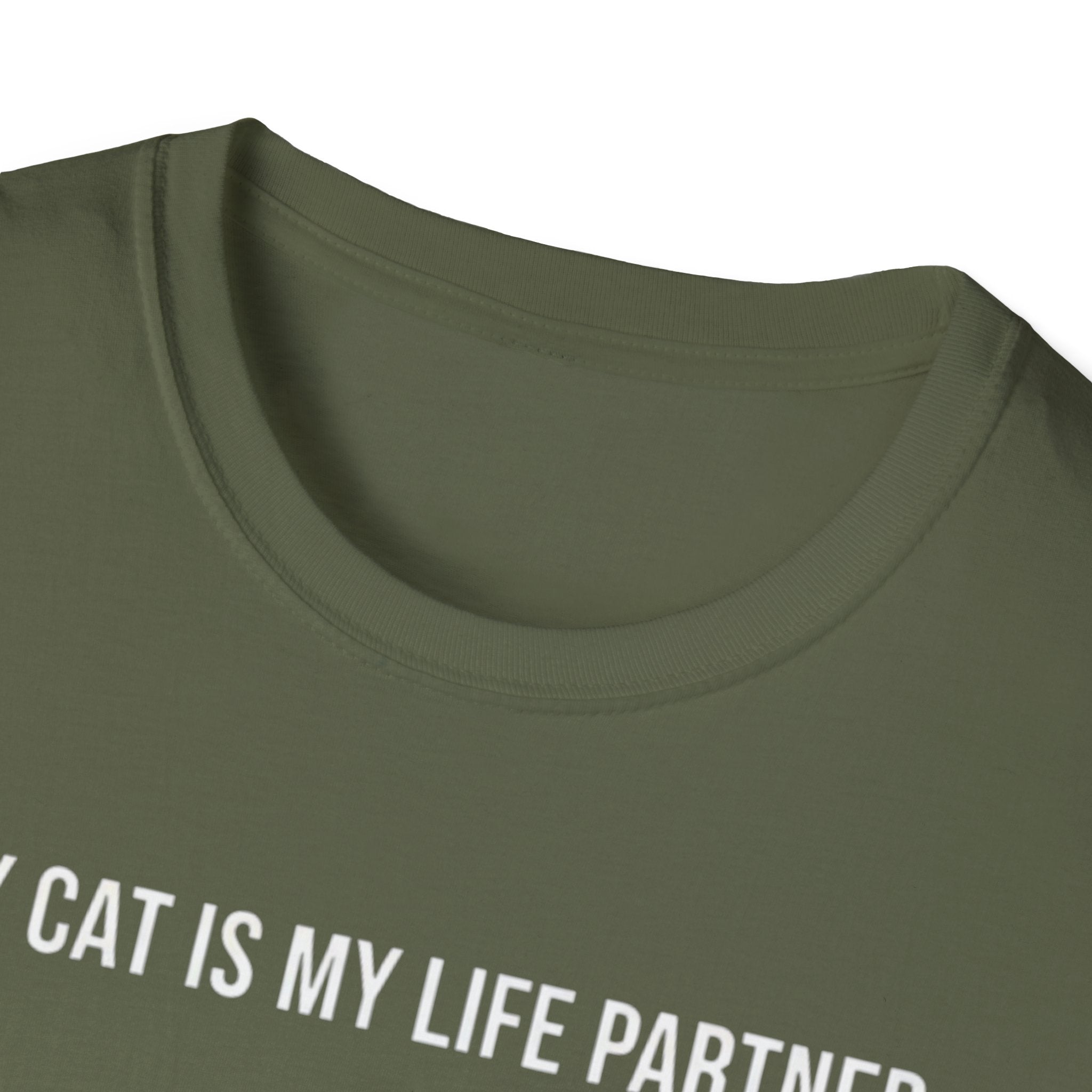 Cat Paw Partner T‑Shirt — "My Cat Is My Life Partner" Cute Cat Lover Tee
