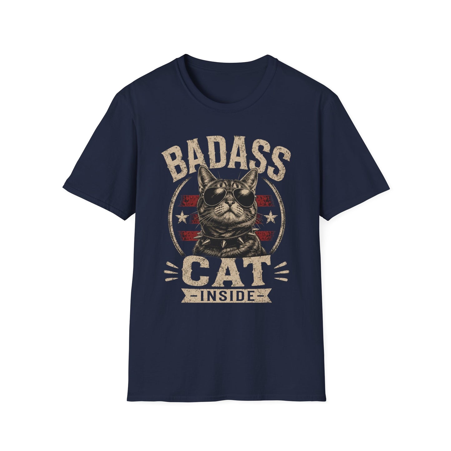 Badass Cat T-Shirt — Retro Sunglasses Cat Graphic Tee
