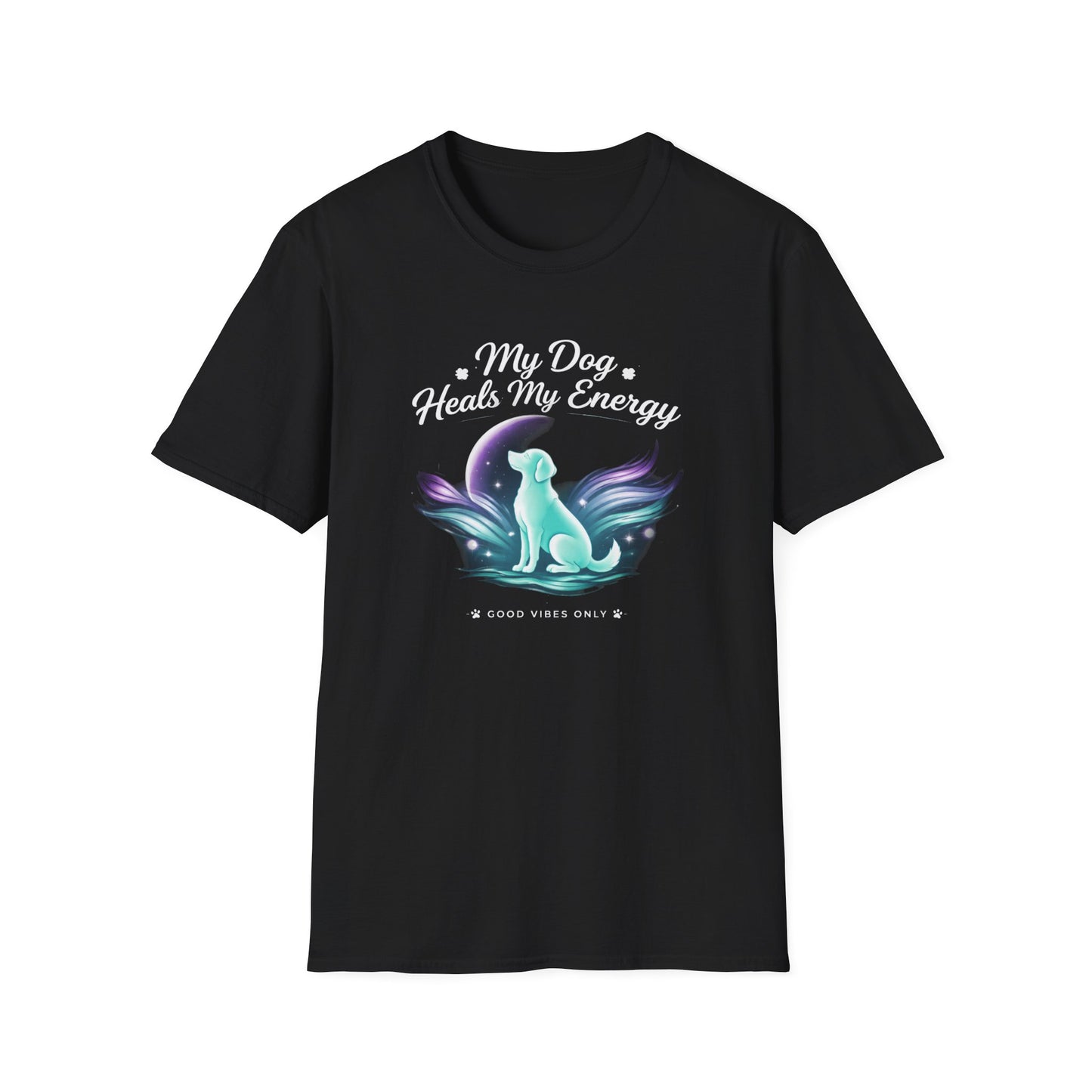 My Dog Heals My Energy T-Shirt — Spiritual Dog Lover Tee