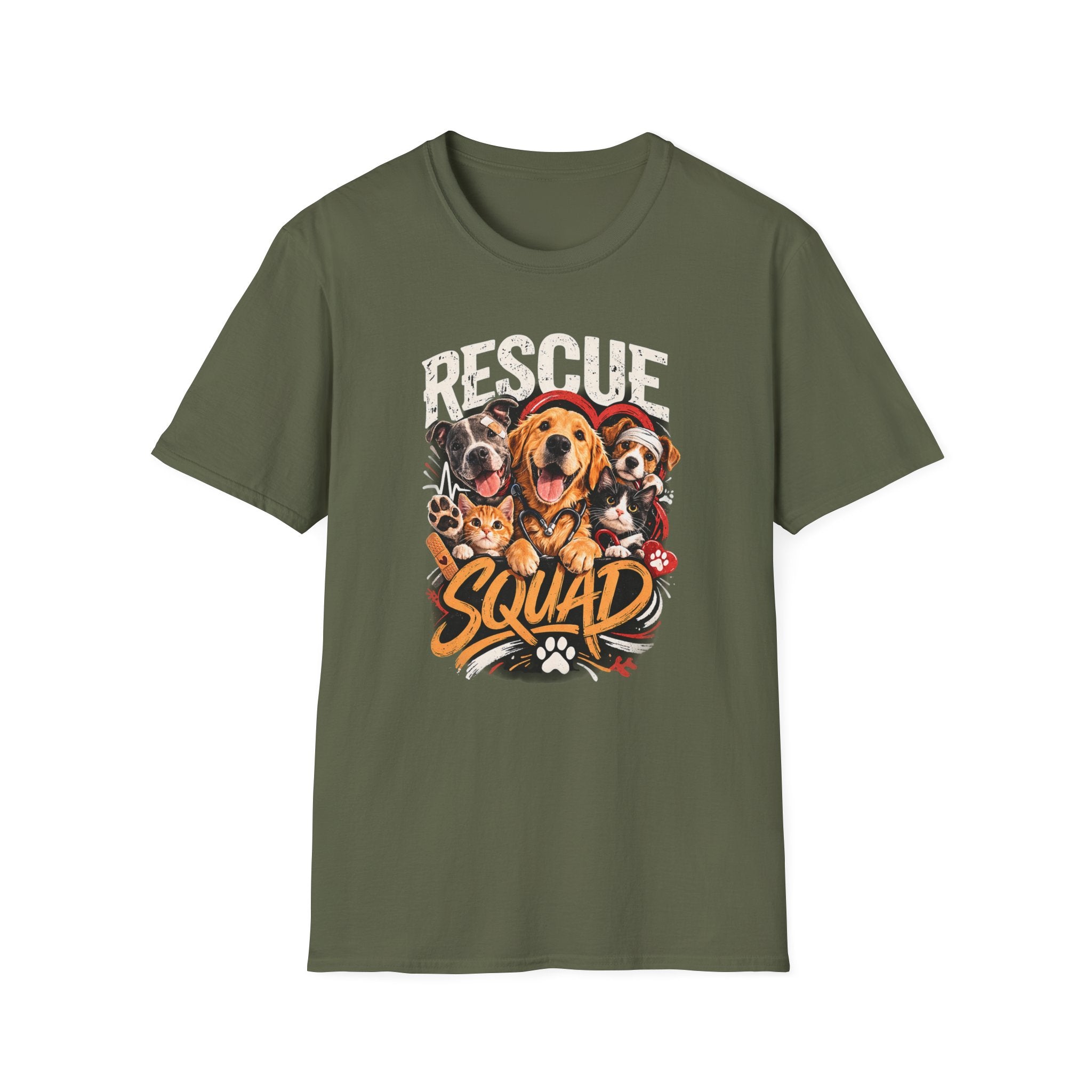Rescue Squad T-Shirt - Cute Rescue Dogs Graphic Tee for Animal Lovers