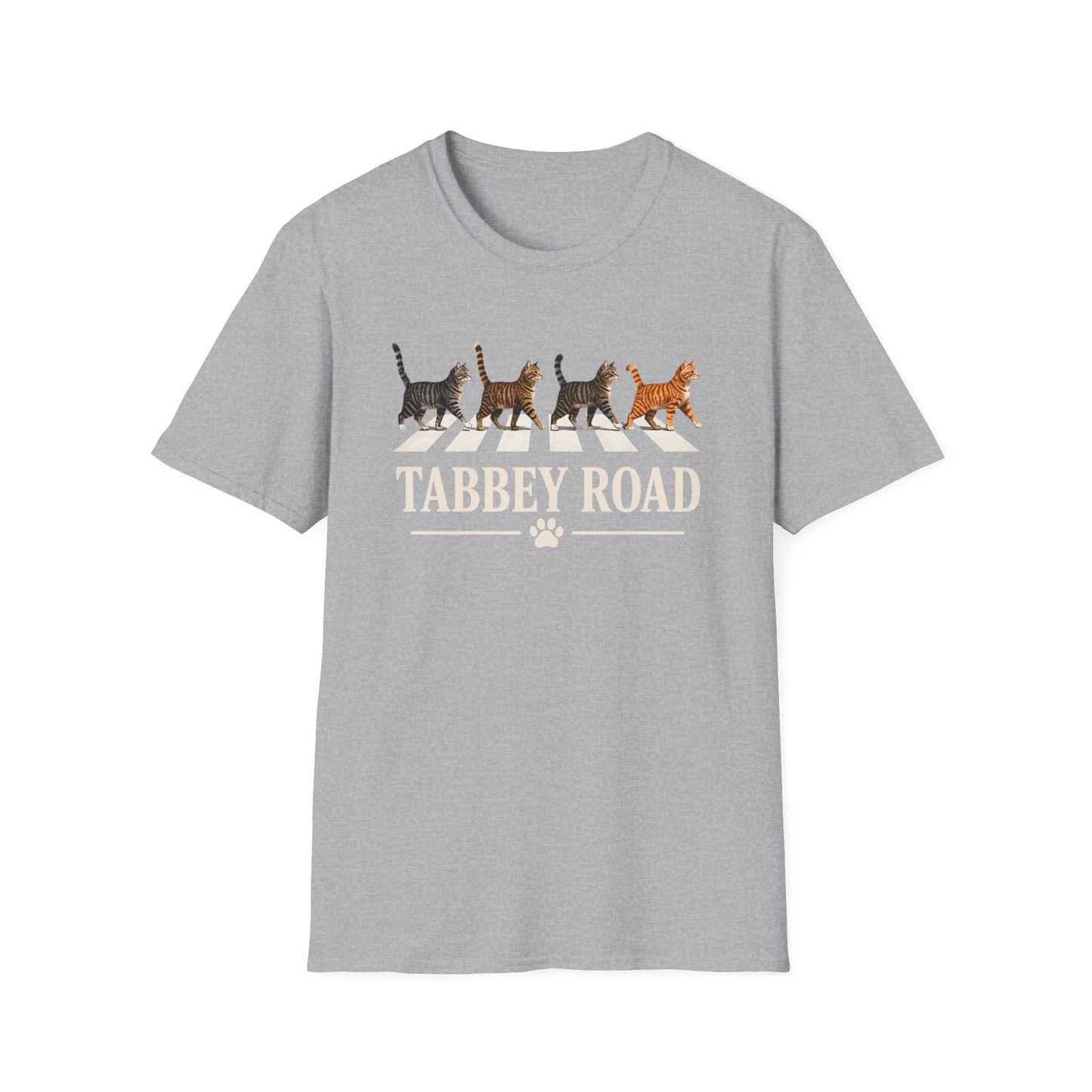 Tabbey Road T-Shirt — Cats Crossing Beatles Parody Tee