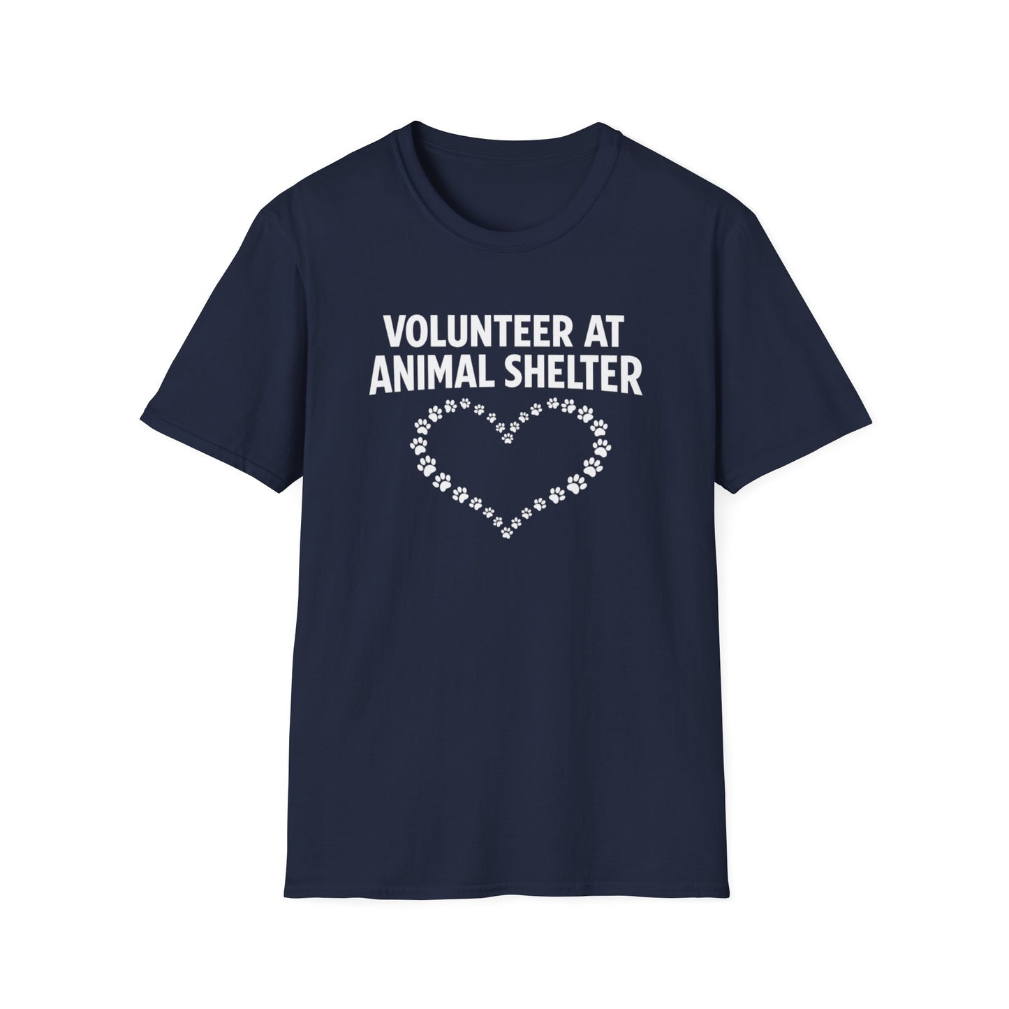 Volunteer at Animal Shelter T-Shirt — Paw Heart Rescue Volunteer Tee