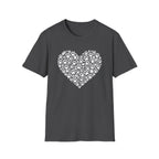 Paw Heart T-Shirt — White Doodle Paw Heart Graphic Tee