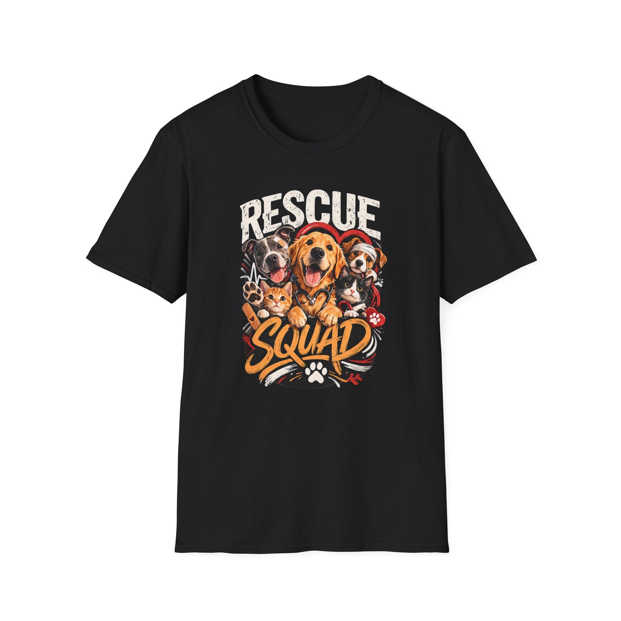 Rescue Squad T-Shirt - Cute Rescue Dogs Graphic Tee for Animal Lovers