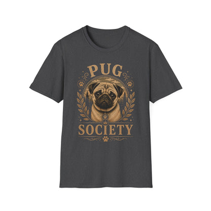 Pug Society T-Shirt — Vintage Pug Dog Graphic Tee for Pug Lovers