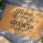 Doormat — "Home is Where the Paws Are" Pet Welcome Mat
