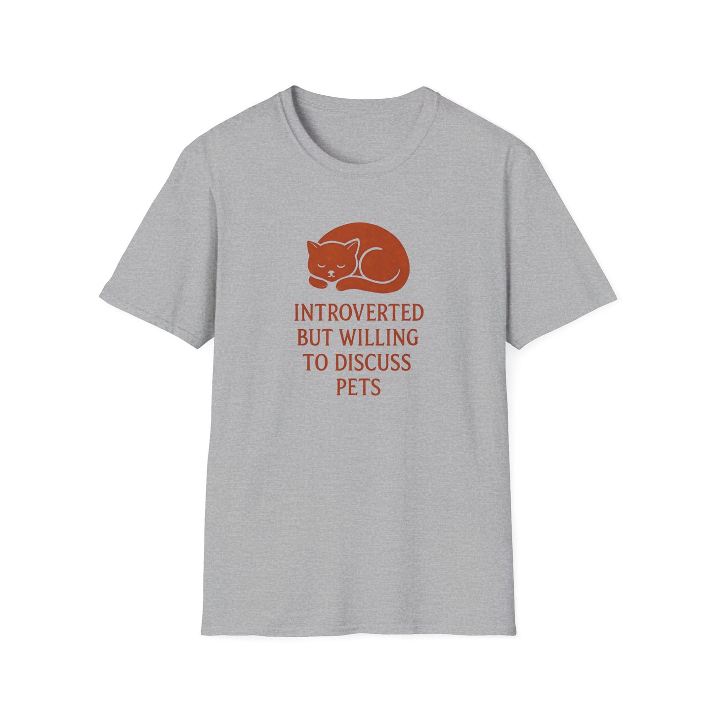 Camiseta de conversación de mascotas introvertidas