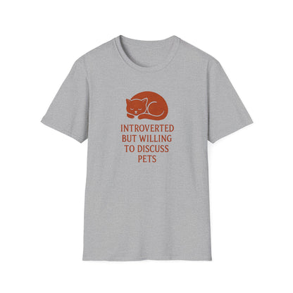 Camiseta de conversación de mascotas introvertidas