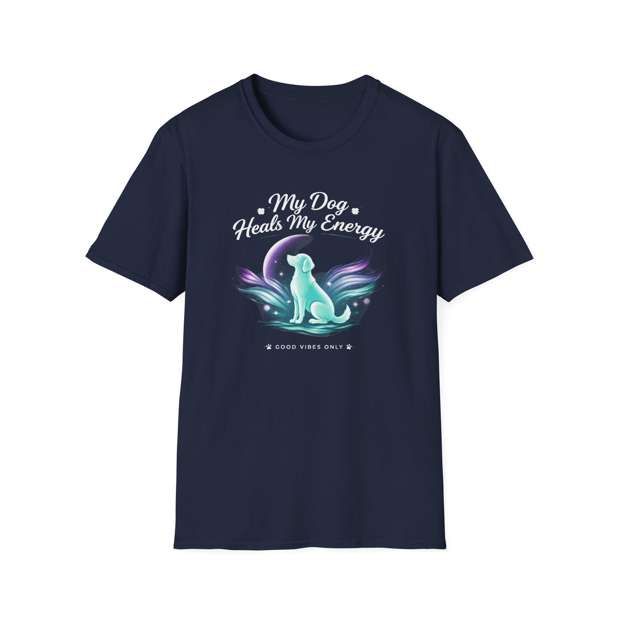 My Dog Heals My Energy T-Shirt — Spiritual Dog Lover Tee