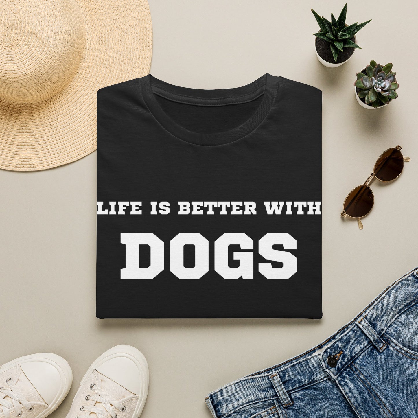 “Life Is Better With Dogs” Dog Lover T-Shirt