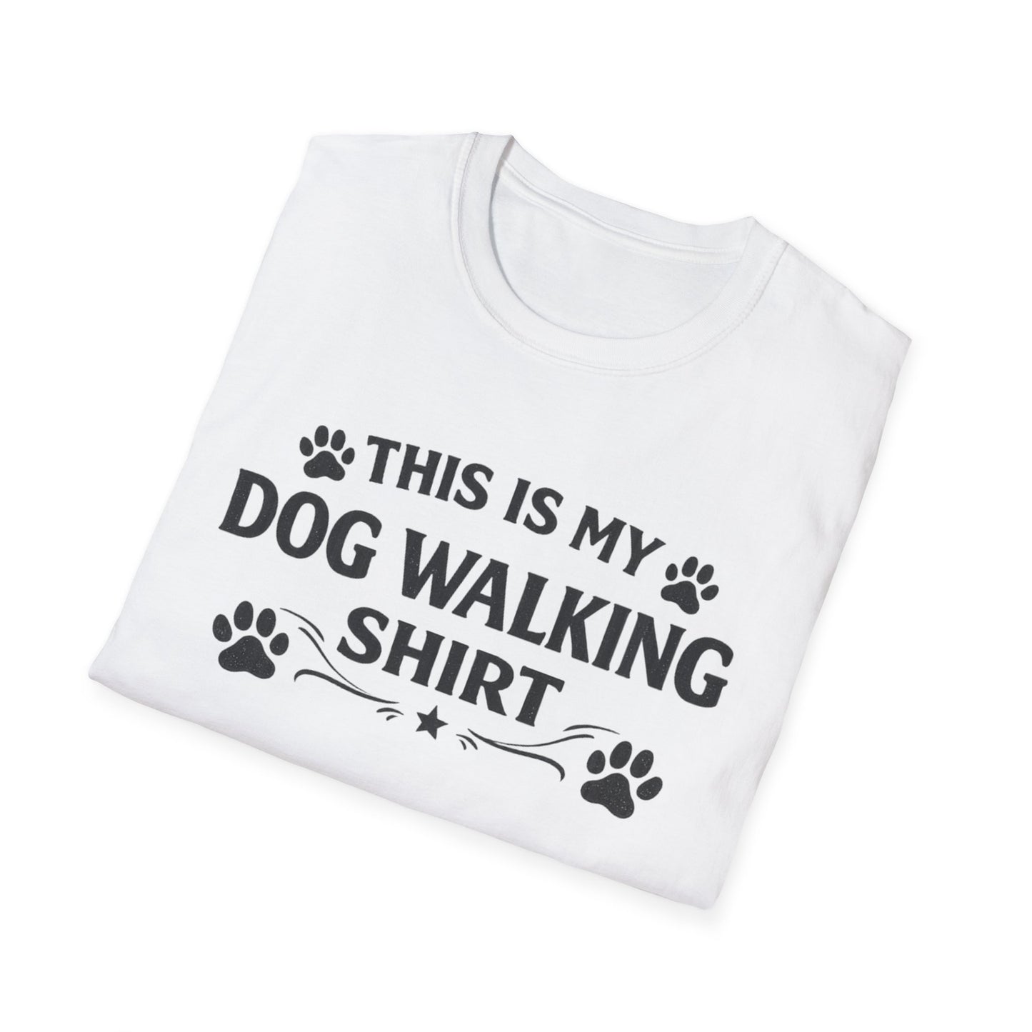 Dog Walking T-Shirt — "This Is My Dog Walking Shirt" Paw Print Tee