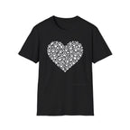 Paw Heart T-Shirt — White Doodle Paw Heart Graphic Tee