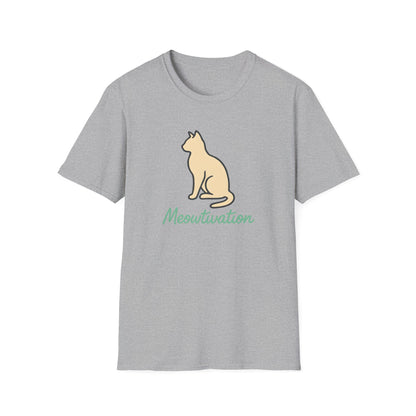 Camiseta con ilustración de gato Meowtivation