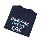 Camiseta para amantes de los gatos: "Genial como mi gato"