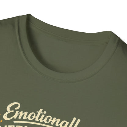 T-Shirt — "Emotionally Overwhelmed, Cat Still Wants Attention" Cute Vintage Cat Tee