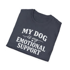 Dog Lover T-Shirt — "My Dog Is My Emotional Support" Graphic Tee